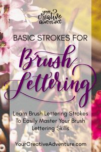 Basic strokes brush lettering
