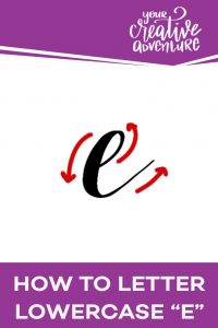 How to letter lowercase e